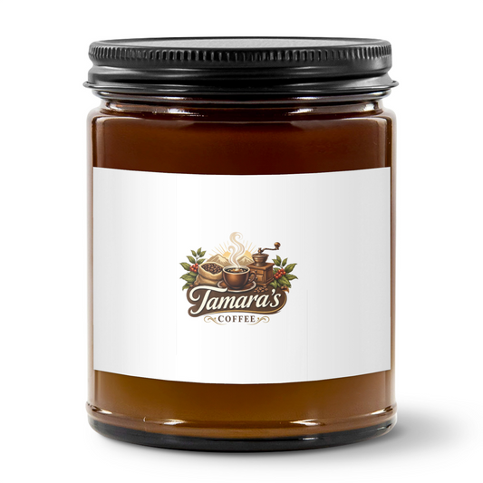 Tamara’s Roasted Espresso Soy Candle – 9oz Amber Jar