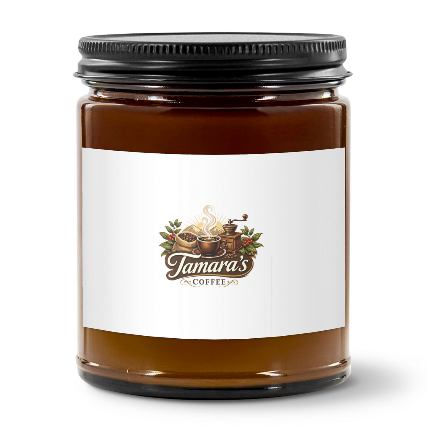 Tamara’s Roasted Espresso Soy Candle – 9oz Amber Jar